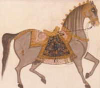 Indian painting on cotton of a horse, 37