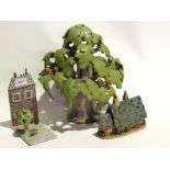 A pottery model of an oak tree, 34cm hig