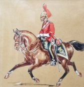 Two colour prints Kings Dragoon Guards,