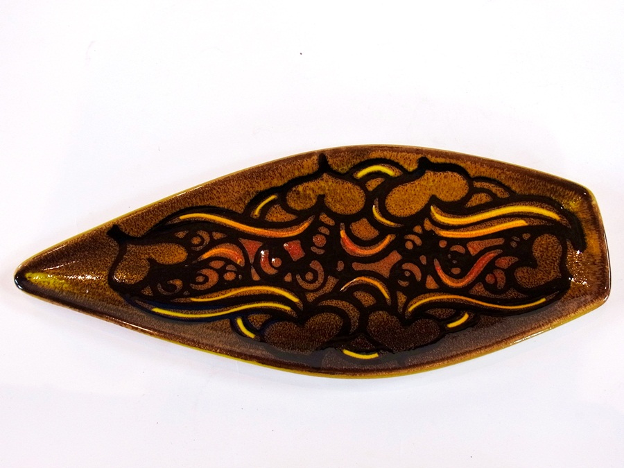 A Poole "Aegean" lozenge-shaped dish, br - Image 2 of 2