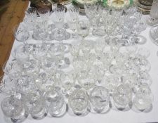 Collection of cut glass brandy balloons,