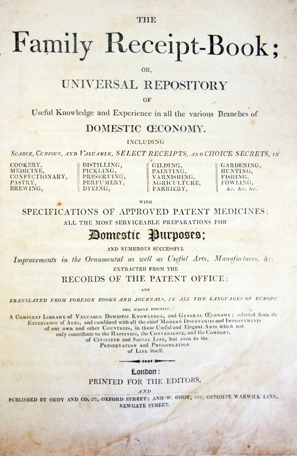 "The Family Receipt-Book; or Universal R