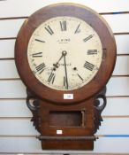 Victorian walnut veneered drop-dial wall