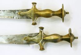 Two Indian Tulwar fighting sabres