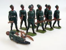 10 lead models, colonial infantry