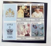 17 albums of Royal related stamps of the