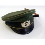 WWII German officer's peaked visor cap,