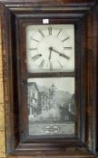 Smith & Goodrich stained wood wall clock