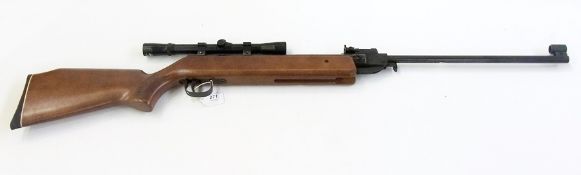 Anschutz air rifle with scope and tower