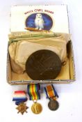 WWI 1914 - 15 Star, War Medal, Victory M