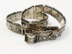 Russian silver & niello  belt, Kokoshnik