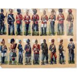 Chromolithograph of British regiments