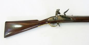 An 1808 East India Company flintlock musket, barrel 31½ in., 135/8in. pull (33¼ in. stock)    Live