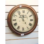 Mahogany wall clock with painted dial, i