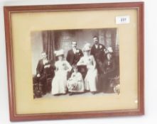 Seven photographs including Edwardian we