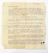 WWII Parachute Regiment letter concernin