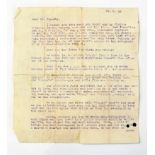 WWII Parachute Regiment letter concernin