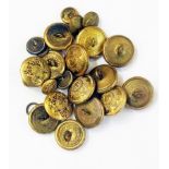 Quantity brass military buttons, Scots G