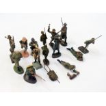 Collection of toy German soldiers includ