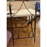 Wrought iron wall hanging sword rack in