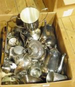 Large quantity silver plate to include t