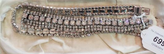 Diamante bracelet and a diamante necklac
