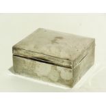 Silver square cigarette box,
