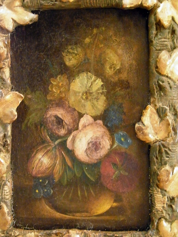 Two oil paintings of still life roses and other oil paintings