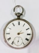 Victorian silver open-faced pocket watch