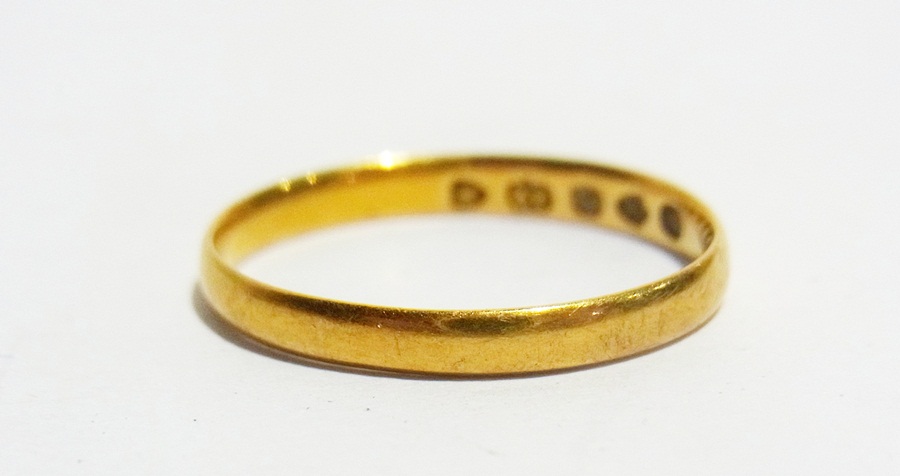 22ct gold wedding ring, another gold wed - Image 4 of 4