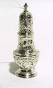 Victorian silver sugar caster of baluste