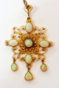 Gold, filigree and opal pendant (possibl