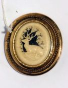 A Victorian rolled gold and carved ivory