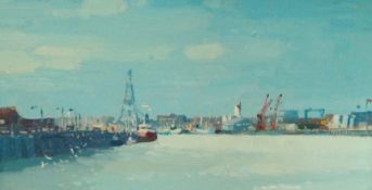 G Chatten (contemporary) 
Oil on board 
A view of the River Yare, signed and dated 1977, 14.