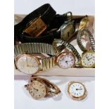 Lady's 9ct gold wristwatch and the expan