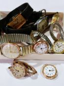 Lady's 9ct gold wristwatch and the expan