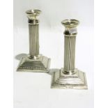 Pair of early 20th century silver column