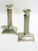Pair of early 20th century silver column