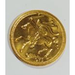 Elizabeth II gold Sovereign, 1973