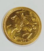 Elizabeth II gold Sovereign, 1973