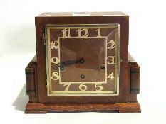 Mid 20th century oak mantel clock in Dec