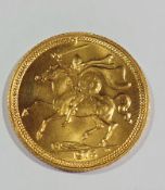 Elizabeth II gold Sovereign, 1973