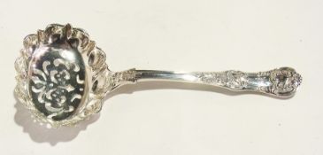 A Tiffany sterling silver sifter spoon,