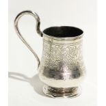 Russian silver-coloured metal mug of bel