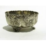Victorian silver bowl of lobed form with