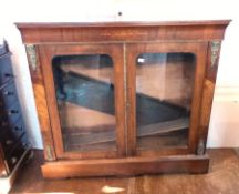 19th century walnut side cabinet with in