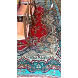 Large multicoloured Persian Tabrese carpet, hand woven,