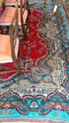 Large multicoloured Persian Tabrese carpet, hand woven,