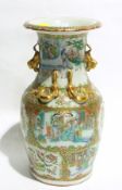 Pair of Canton porcelain vases,