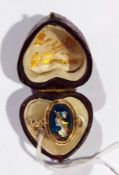 Gold and enamel ring,